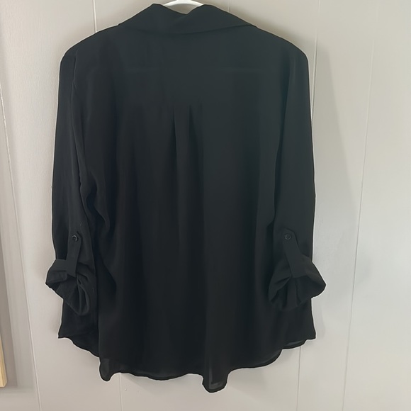 IZ BYER Black Button Up Top - Picture 4 of 8
